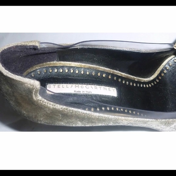 Stella McCartney Gray Pumps Peep Toe Italy 6.5 B - Picture 7 of 8